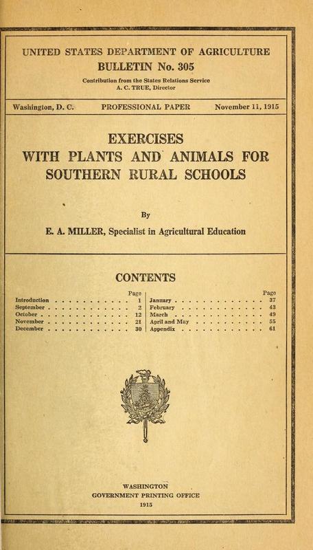 Exercises With Plants and Animals for Southern Rural Schools Cover.jpg