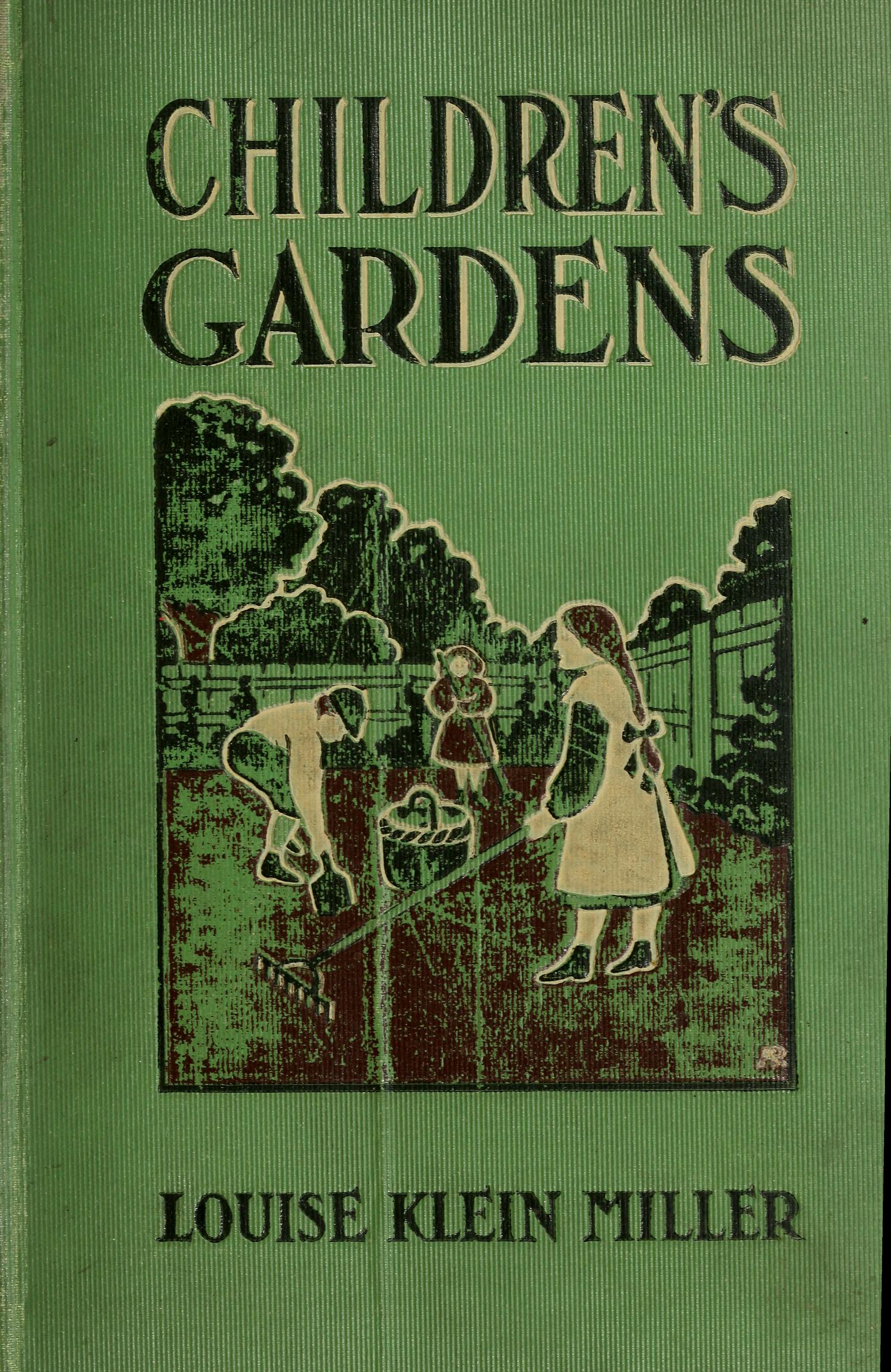 teacher and students in garden