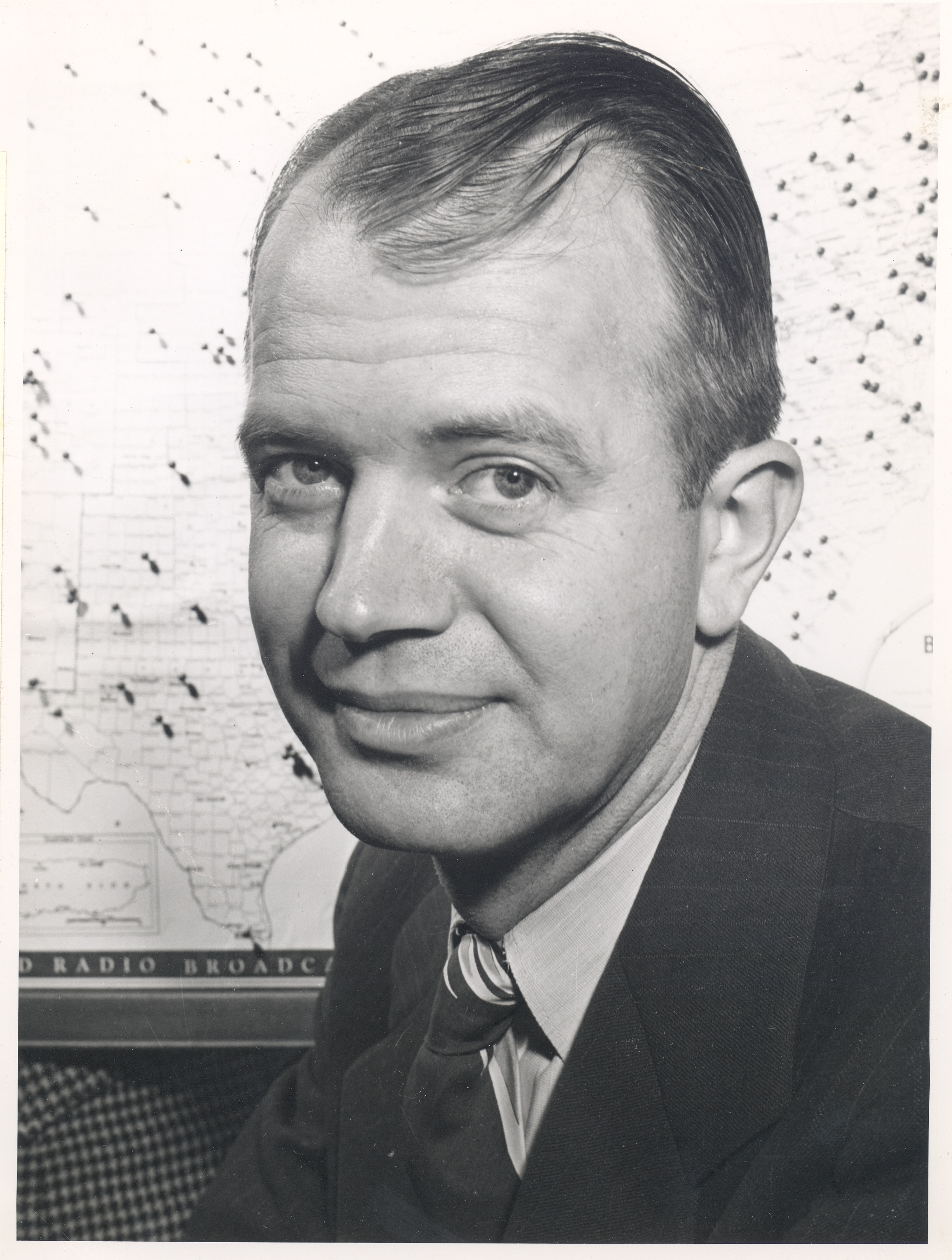 Farm Broadcaster John Baker photographed in 1945. Baker was the author