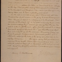 Letter from Jefferson, Thomas to Henry E. Watkins, transmitting succory seed and outlining the culture of succory.