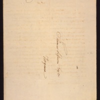 Letter from Prince Edward and Watkins, Henry E. to Thomas Jefferson. Back of letter.