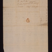 Letter from Dio, Luke O. to Thomas Jefferson, address on back of letter.