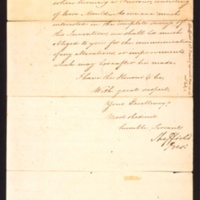 Letter from Lord Sheffield to Thomas Jefferson. Back of letter.