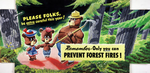 Thumbnail for the first (or only) page of PLEASE FOLKS be extra careful this year! Remember-Only you can PREVENT FOREST FIRES!.