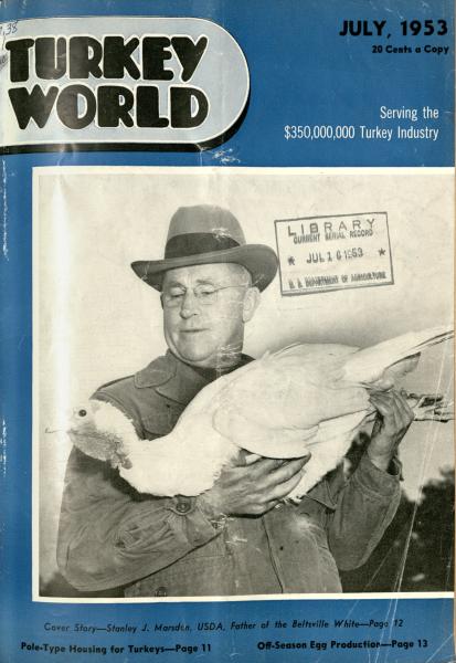 Stanley J. Marsden on cover of Turkey World, July 1953