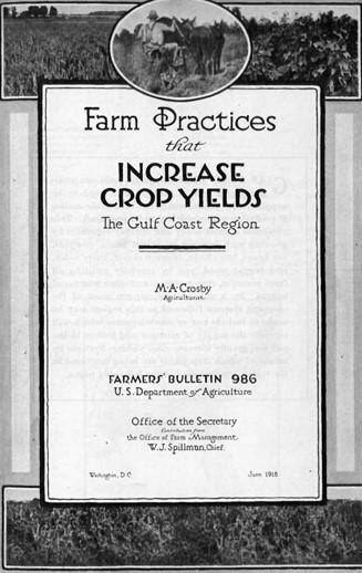 Farm practices that increase crop yields: The Gulf Coast region