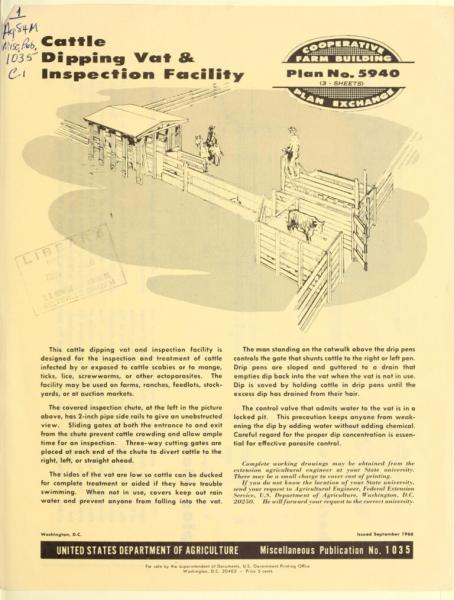 Cover for Cattle dipping vat & inspection facility