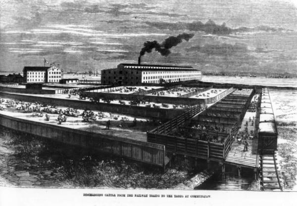 The Great Abattoirs or Slaughterhouses at Communipaw, Jersey City