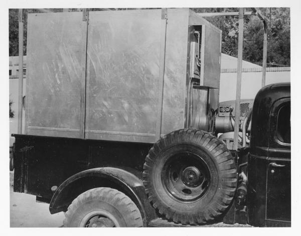 Refrigerated truck used to transport the foot-and-mouth disease vaccine
